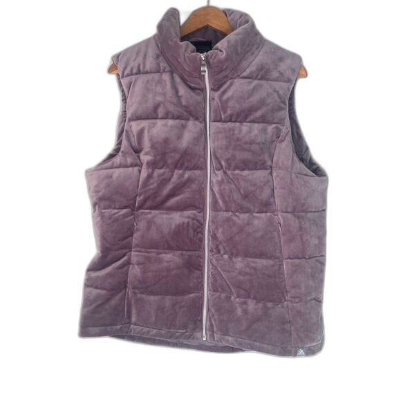 Zeroxposur Quilted Sleeveless Puffy Vest Size XL Lavender Zip Front Layer Cozy - Picture 1 of 12